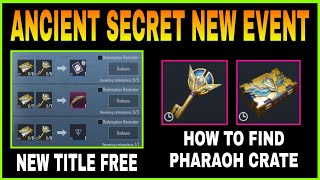 HOW TO USE PHARAOH CRATE & KEY IN PUBG MOBILE || GET NEW TITLE PHARAOH RISES & RP CARD ||