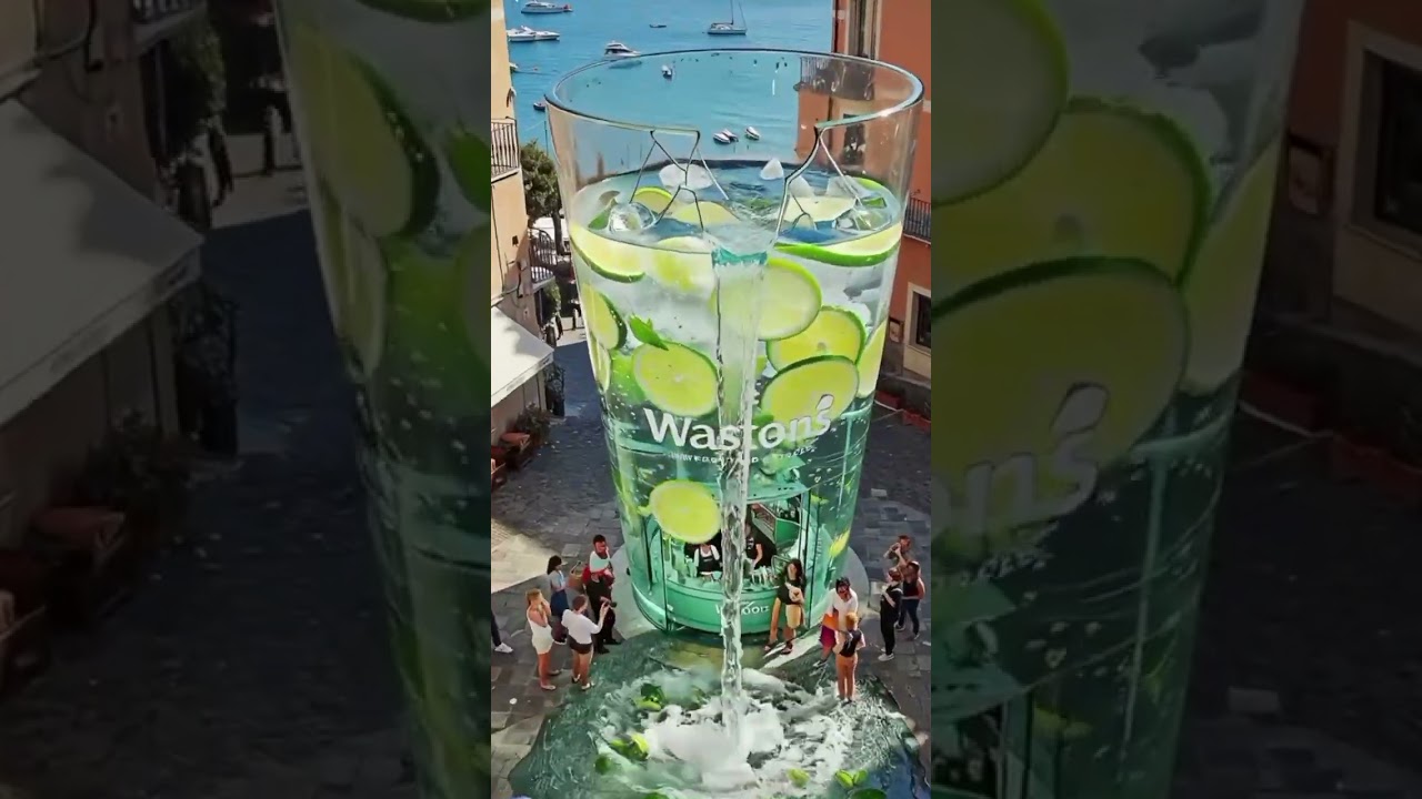 "Giant Lemonade Glass in Real Life! 🍋💦 | Wastons Drink Stall Magic"