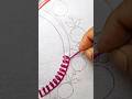 Hand embroidery border neck design tutorial for beginner, #handbroidery #embroiderylover