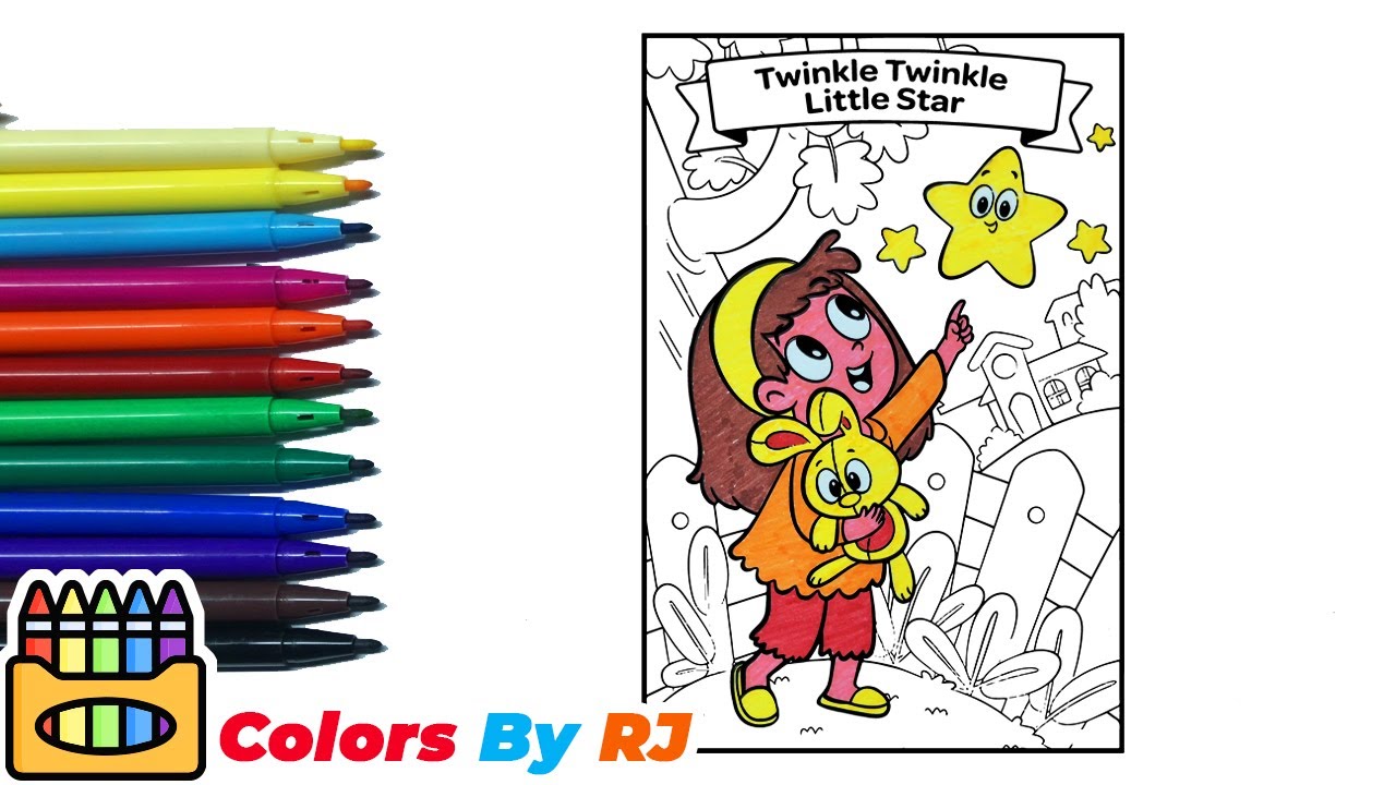 Twinkle Twinkle Little Star Drawing, Painting and Coloring for Kids ...