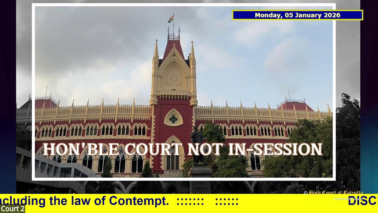 05 January 2026 | Court No. 2 | Live Streaming of the Court proceedings.