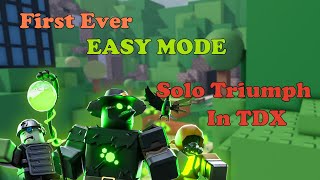 FIRST SOLO Easy Mode Triumph in TDX || Tower Defense X