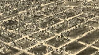 Rocky Mount North Carolina 1907 Panoramic Bird's Eye View Map 6548