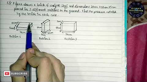 Force & Pressure | Back Ex. Q.13 | ICSE Concise PHYSICS 8 | Numerical Solve By Shibadrita Ghosh