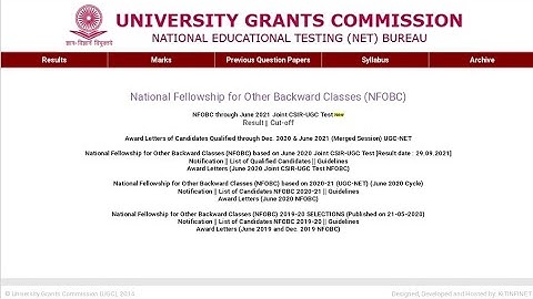 List Of Selected Candidates for NFOBC Fellowship for Joint CSIR-UGC NET 2022 CSIR-UGC NET#NFOBCList