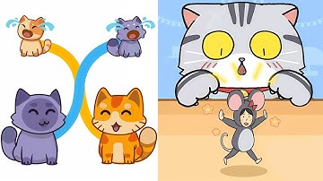 Cat Puzzle Draw to Kitten VS Cat Escape Infinity - All Levels SpeedRun ep 1