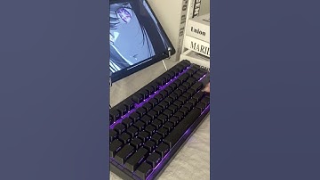 This pure black keyboard with purple lighting is really beautiful⌨ #keyboard #keyboardtrend #MK870
