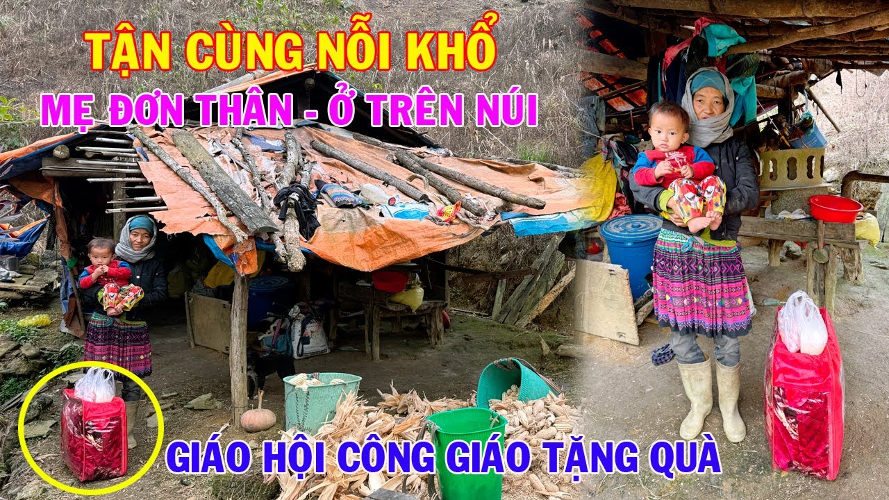 MẸ ĐƠN THÂN Ở TRÊN NÚI KHÔNG ĐỦ SỮA CHO CON BÚ ĐI XIN ĂN TỪNG BỮA NUÔI CON