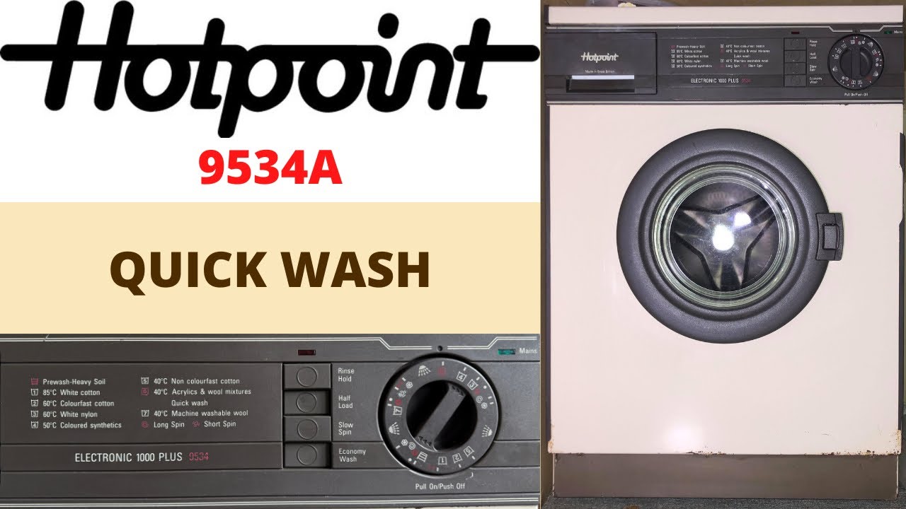 Hotpoint Electronic 1000 Plus 9534A Washing Machine - [6] Quick Wash