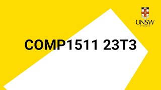 COMP1511 Week 5 Lecture 2
