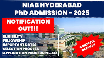 NIAB PhD Admission 2025 | Apply Now! | The Researchist 🔬🎓🧬