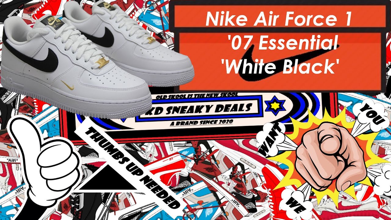 2021 Nike Air Force 1 Low White Black Gold CZ0270-102 - ReactRun