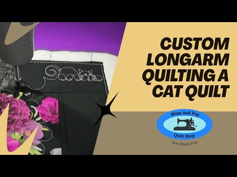🐱✨ Custom Longarm Quilting a Cat Quilt | Watch the Purr-fect Transformation! ✨🐱