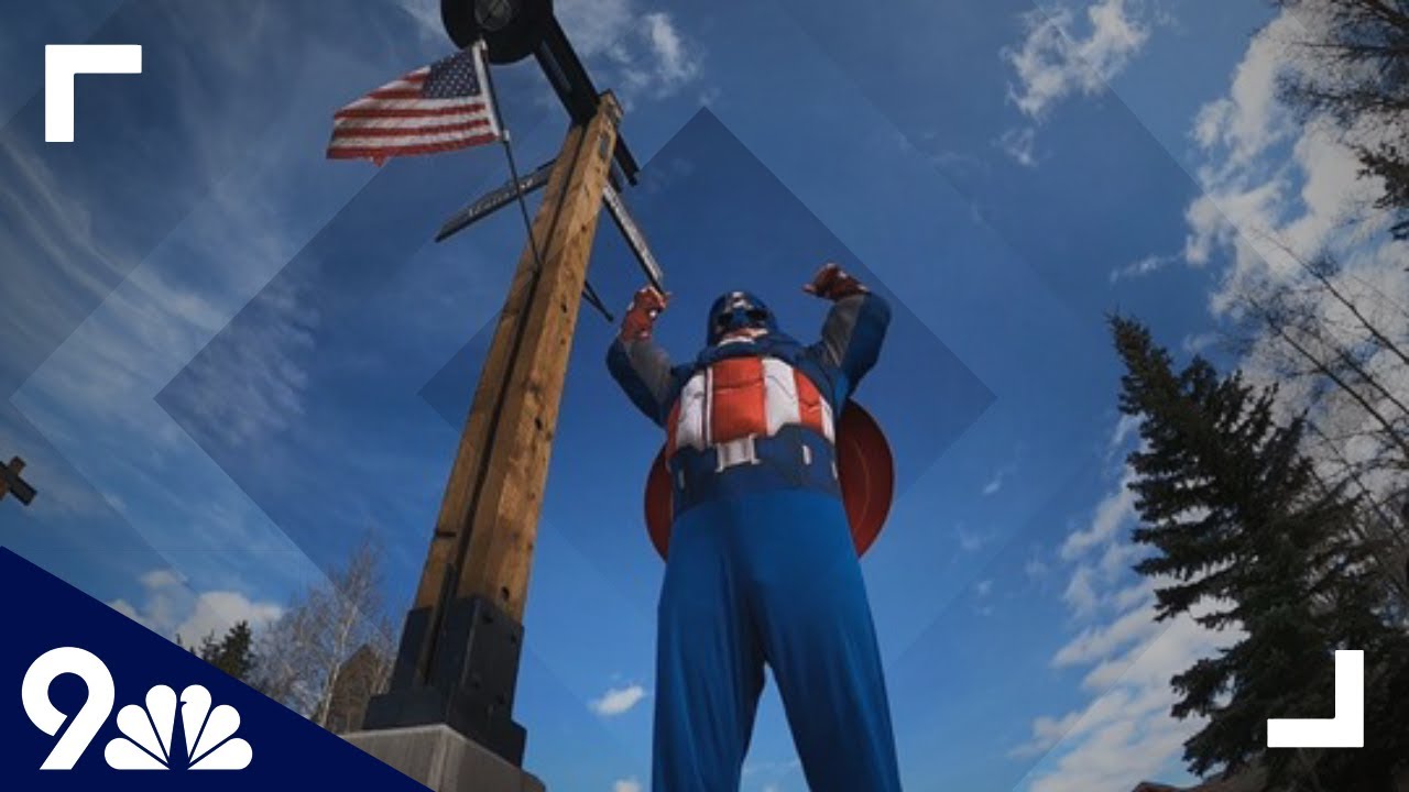 Kid dressed as Captain America lifting spirits in Summit County