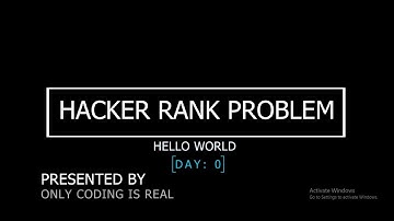 Solution of 10 days of javascript from hackerrank | Day 0: Hello World