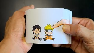 Flipbook Chibi Naruto & Sasuke | Cara Membuat Flipbook Chibi Naruto