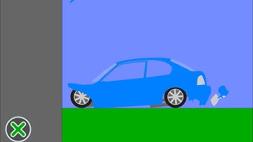 Algodoo car crashes & destruction #44