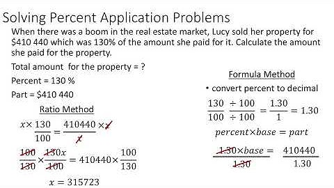 Solving Percent Application Problems