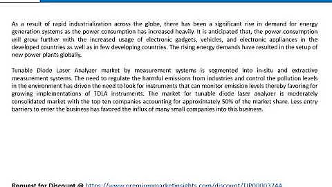 Tunable Diode Laser Analyzer Market  expected to grow to US$ 772.4 million by 2025
