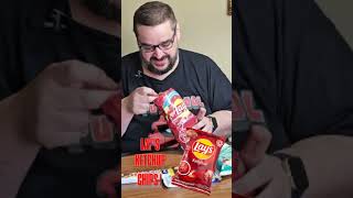 An American Tries Canadian Snacks - Lays Ketchup Chips