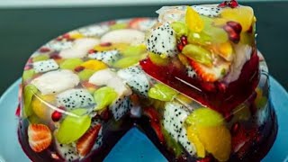 Agar Agar Cermin Buah  Puding Buah  Fruits Cake  Beautiful And Delicious  Bismillah Kitchen 