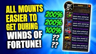 All Mounts EASIER To Get During Winds of Mysterious Fortune Event! +200%! WoW The War Within 11.1.7