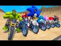 GTA 5 SPIDER-MAN 2, POPPY PLAYTIME, SONIC Join in Epic New Stunt Racing #954