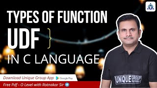 Celebrity Category of User Defined Function | Types of user-defined | Function in C programs in Hindi || Profile