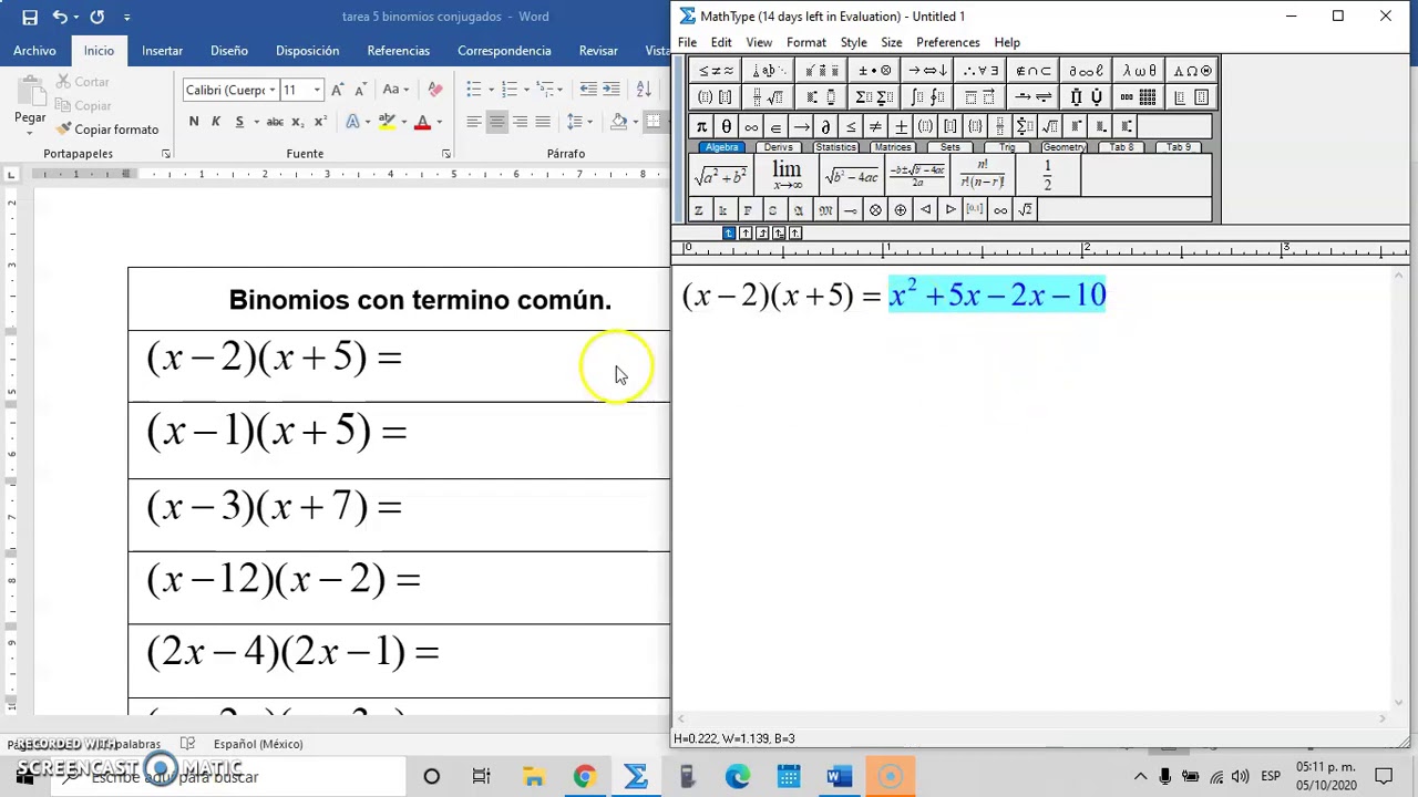 1 binomios con termino común - YouTube