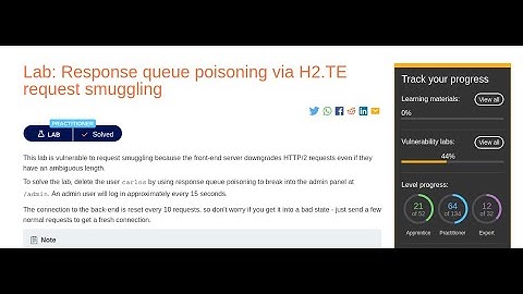 Response queue poisoning via H2.TE request smuggling