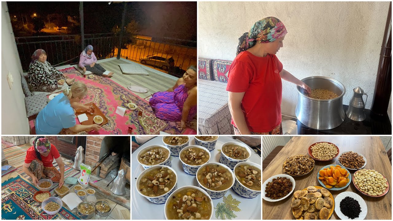 SOBA ÜZERİNDE AŞURE YAPTIM😊 TERASTA AKŞAM ÇAYIMIZ