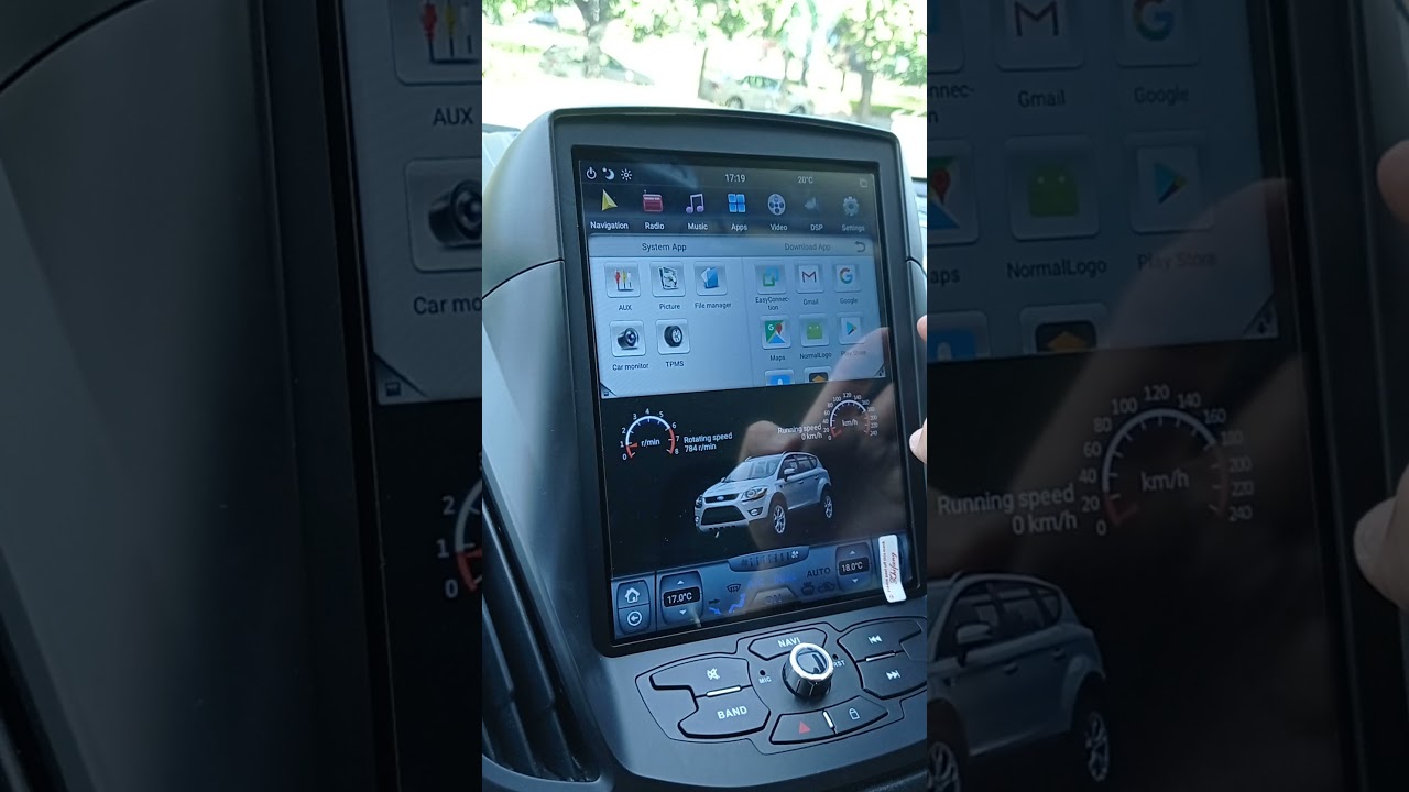 tesla style for ford kuga escape. user interface review. factory settings