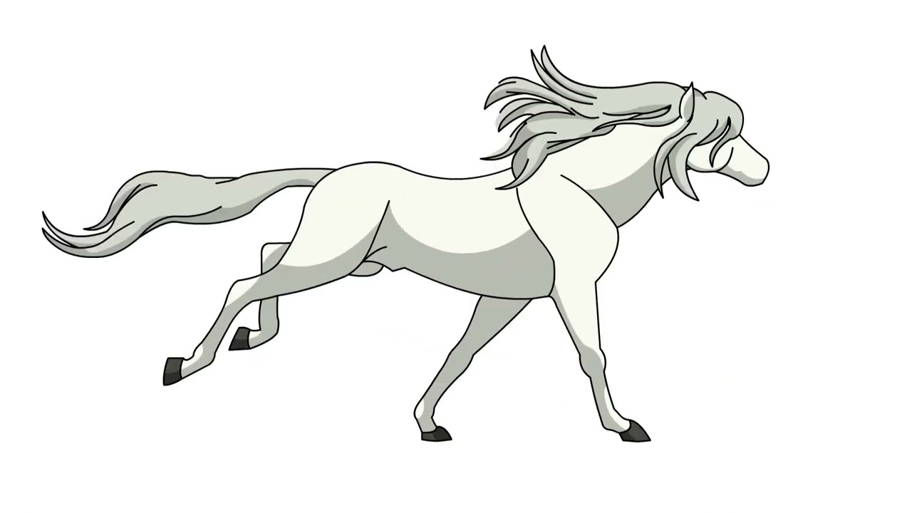 Horse running animation