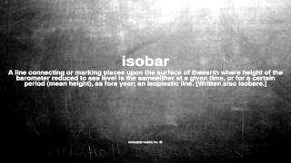 What does isobar mean