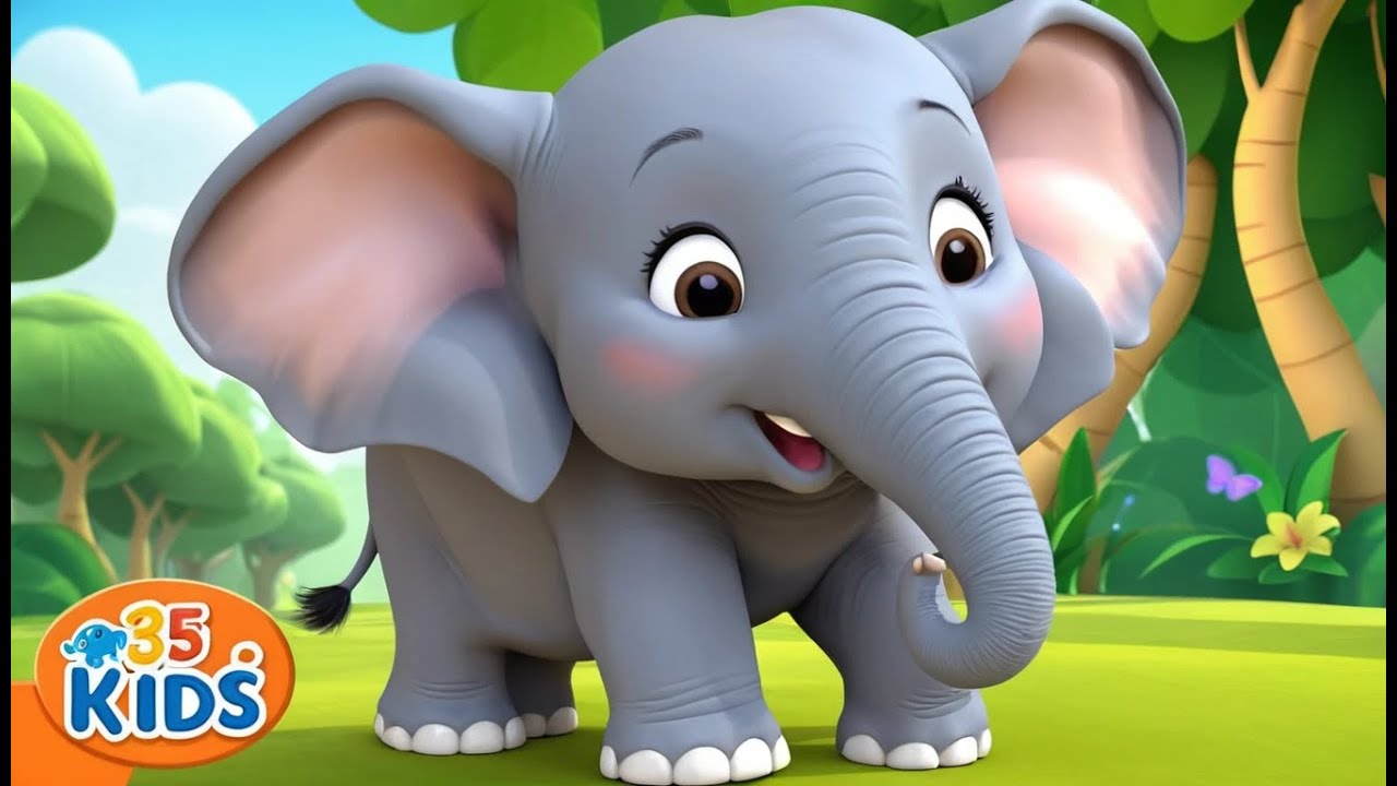 Пять маленьких слонят топают, топают, топ