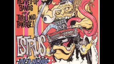 Various – Estrus Gearbox "12 Revved-up Bands On A Thrill-Mad Rampage!" Surf, Garage Rock, Punk Music