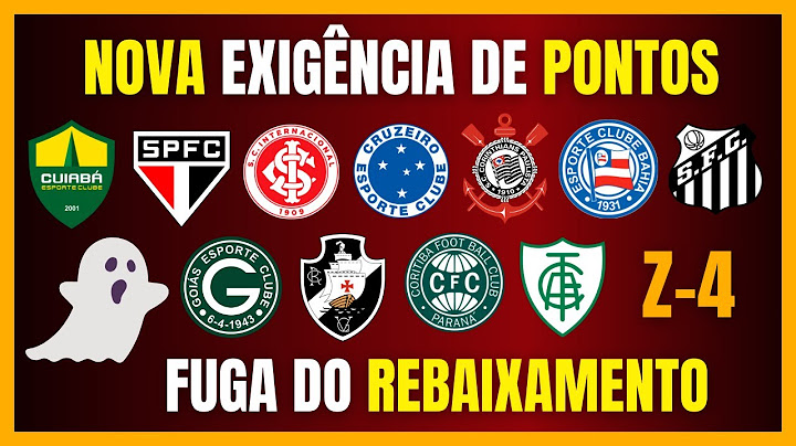BRASILEIRÃO | Pontuação para ESCAPAR do REBAIXAMENTO