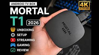 Famous Android TV Box Mortal T1 (2026) Unboxing, Setup, Streaming, Gaming review Net Worth