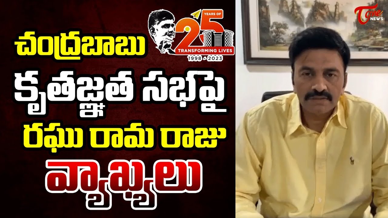 MP Raghu Rama Krishnam Raju on CBN's Gratitude Program in Hyderabad ...