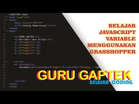 Belajar Javascript Variable Menggunakan Grasshopper