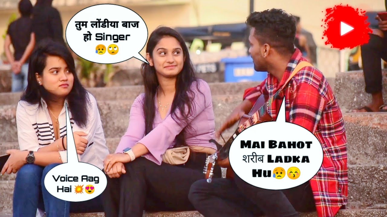 Impressing girl With Twist Amazing Singing Randomly Love Song in Public With Cute Girl !iklakh sainy