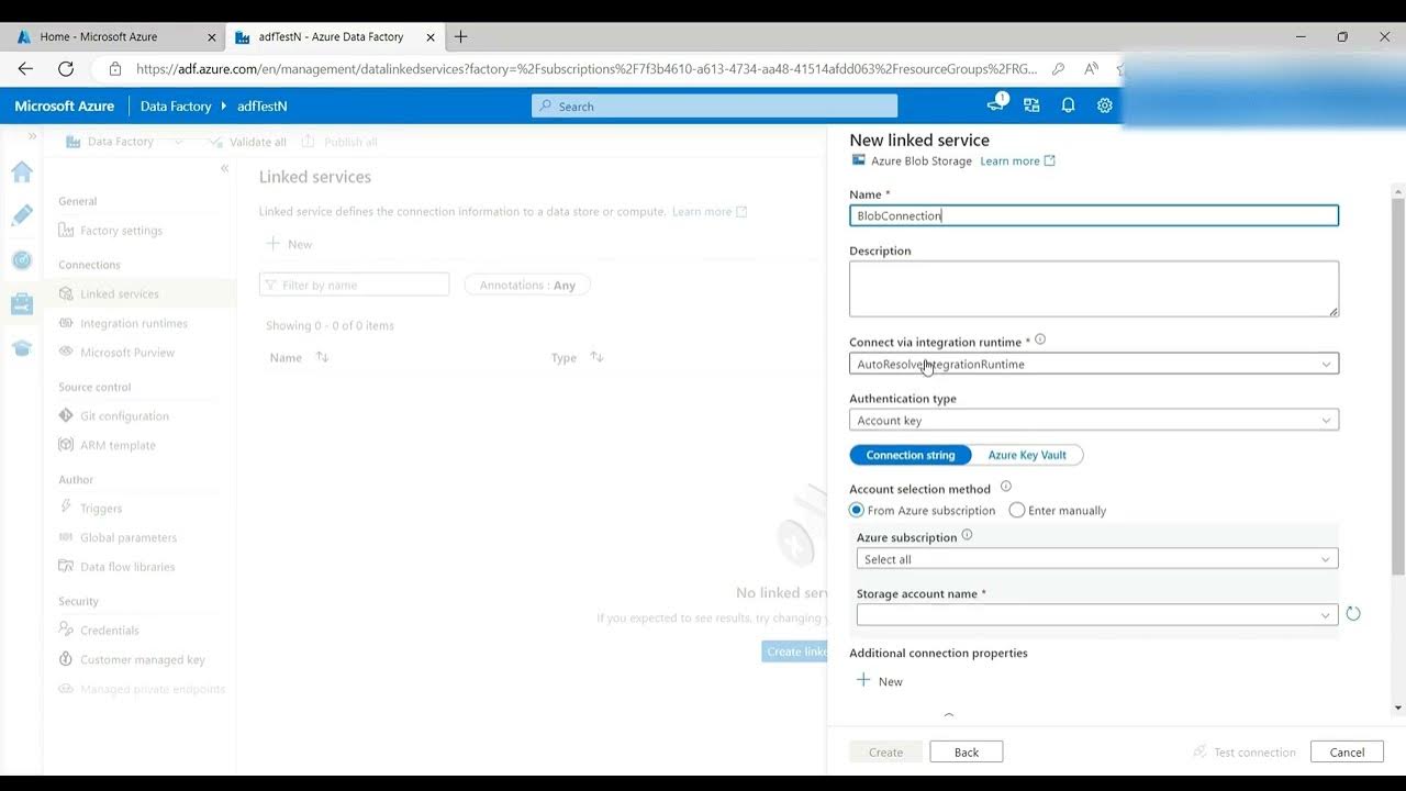 2| ADF Tutorial |Create Linked Services in Azure data factory - YouTube