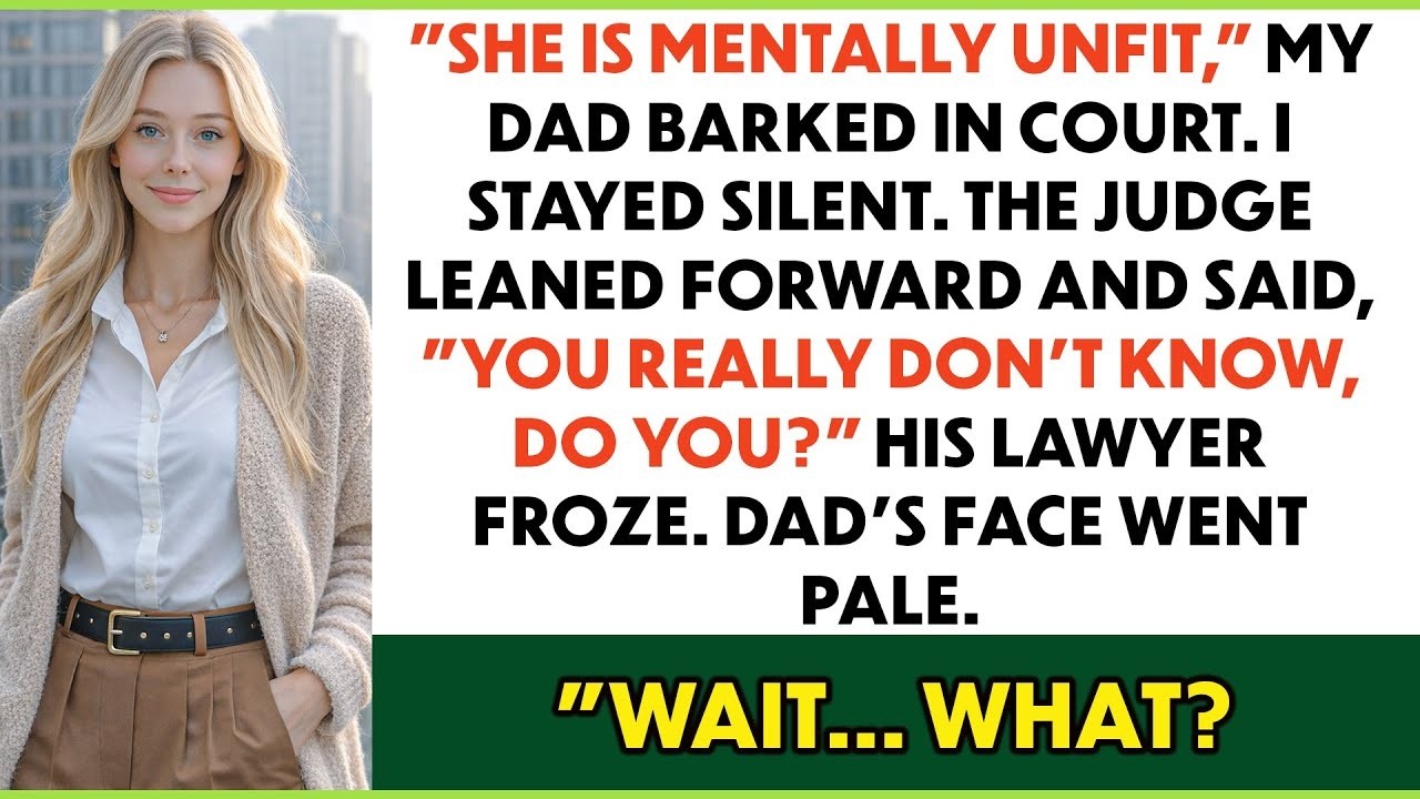In The Court, My Dad Declared She Has Lost Her Mind, Until The Judge Leaned Forward And...