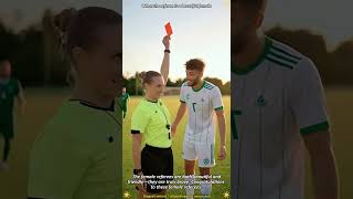 When the referee is a beautiful female. 😂#soccer #foryou #fyp football