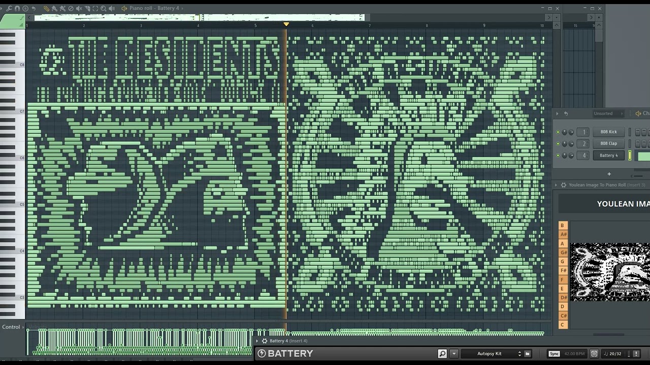 Youlean Image to Piano Roll - ResidentsKawAutopsyfied - Image to Midi