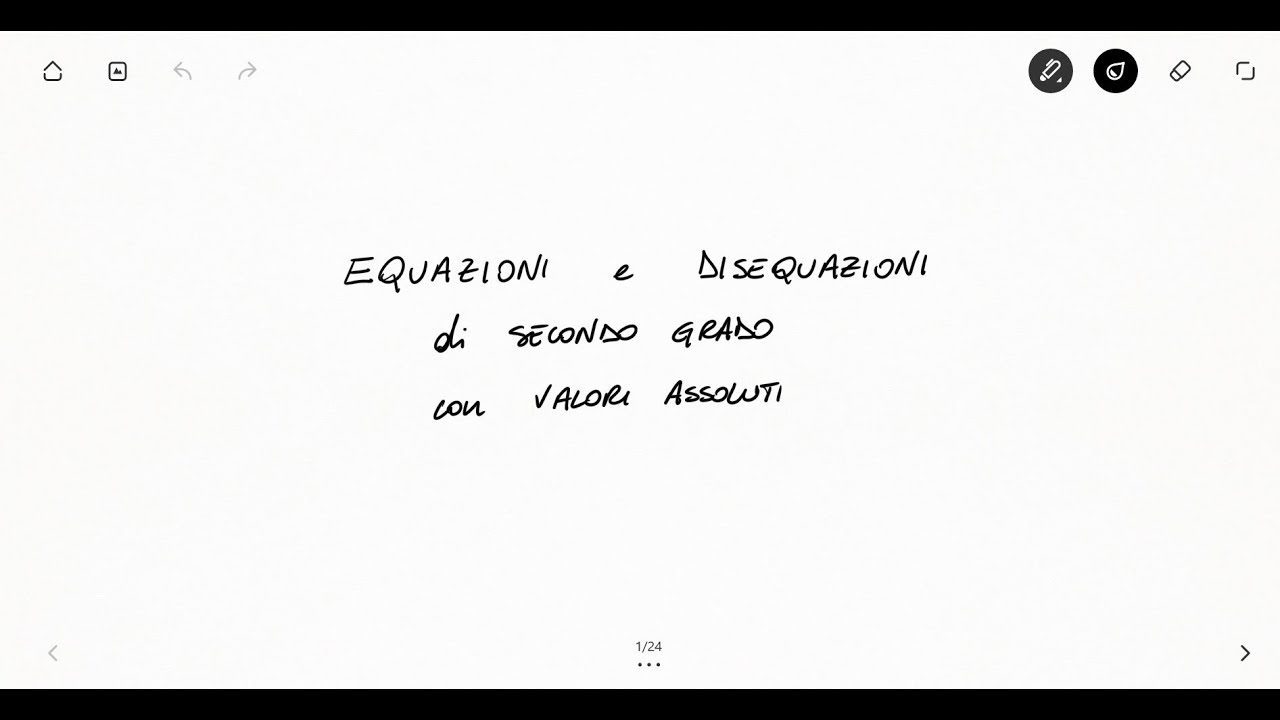 Equazioni e Disequazioni di Secondo Grado con i Valori Assoluti