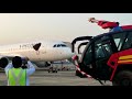 Bee-syJet: Airport staff use water cannon to wash swarm of bees off plane