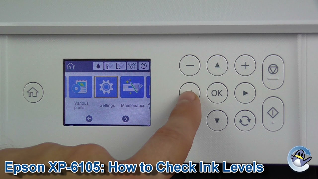 Epson XP6100/XP6105 How to Check Estimated Ink Levels YouTube