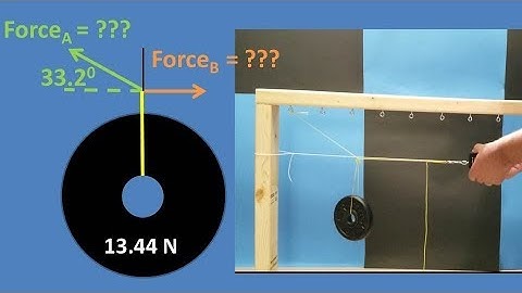 Find Tension of 2 Ropes or Cables Holding Object Up One At Angle One Parallel To Ground