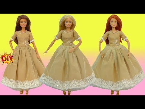 Как сшить бальное платье своими руками для куклы барби